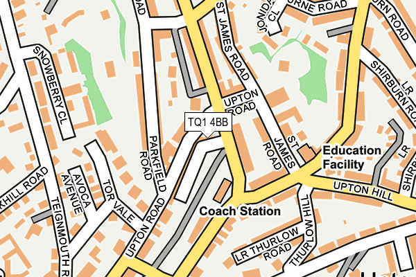 TQ1 4BB map - OS OpenMap – Local (Ordnance Survey)