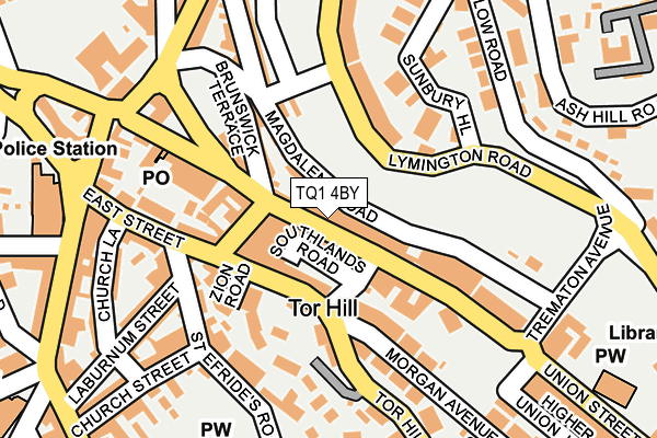 TQ1 4BY map - OS OpenMap – Local (Ordnance Survey)