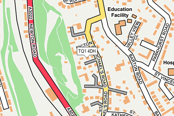 TQ1 4DH map - OS OpenMap – Local (Ordnance Survey)