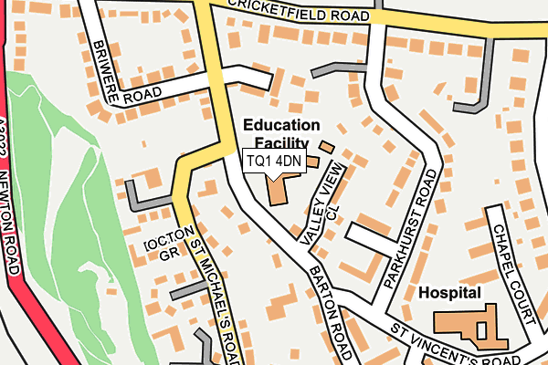 TQ1 4DN map - OS OpenMap – Local (Ordnance Survey)