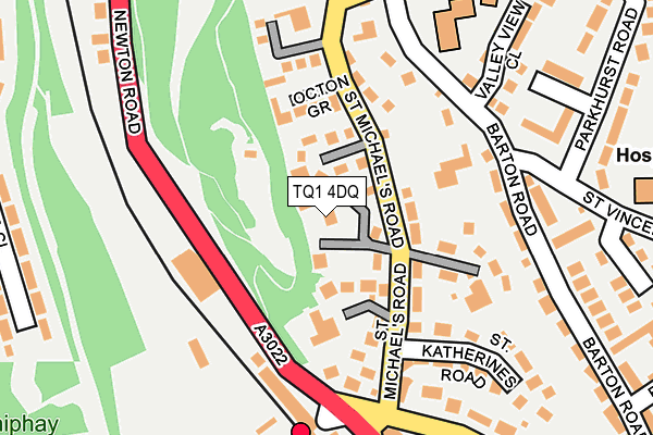 TQ1 4DQ map - OS OpenMap – Local (Ordnance Survey)