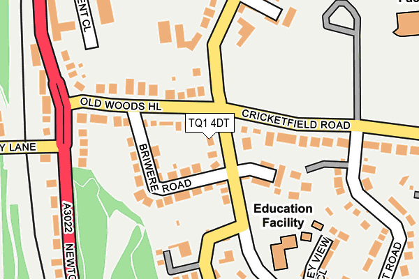 TQ1 4DT map - OS OpenMap – Local (Ordnance Survey)