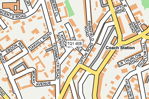 TQ1 4EB map - OS OpenMap – Local (Ordnance Survey)