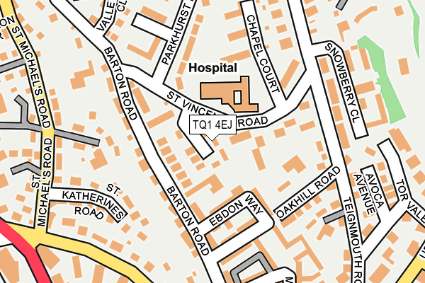 TQ1 4EJ map - OS OpenMap – Local (Ordnance Survey)