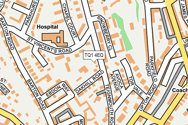 TQ1 4EQ map - OS OpenMap – Local (Ordnance Survey)