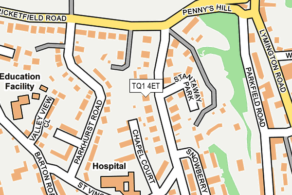 TQ1 4ET map - OS OpenMap – Local (Ordnance Survey)