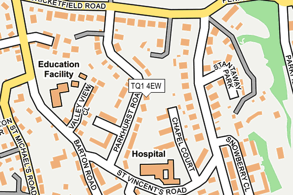 TQ1 4EW map - OS OpenMap – Local (Ordnance Survey)