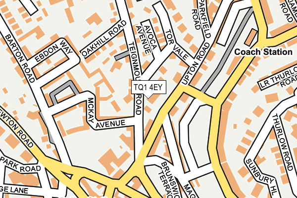 TQ1 4EY map - OS OpenMap – Local (Ordnance Survey)