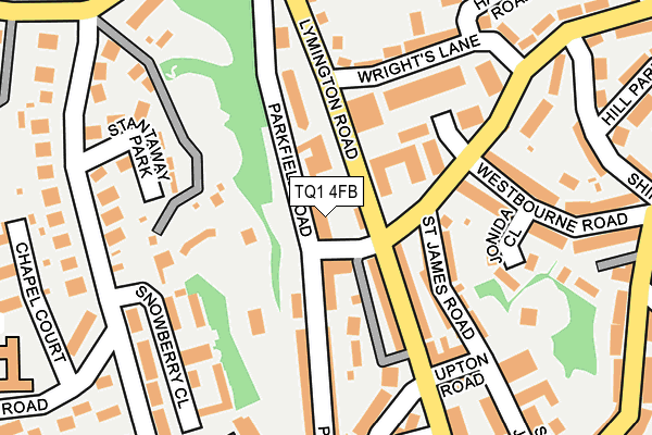 TQ1 4FB map - OS OpenMap – Local (Ordnance Survey)