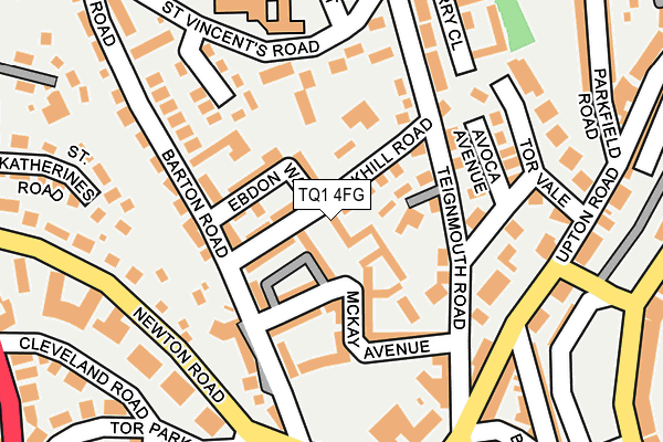 TQ1 4FG map - OS OpenMap – Local (Ordnance Survey)