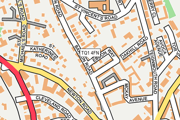 TQ1 4FN map - OS OpenMap – Local (Ordnance Survey)