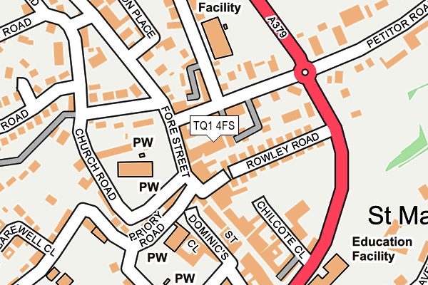 TQ1 4FS map - OS OpenMap – Local (Ordnance Survey)
