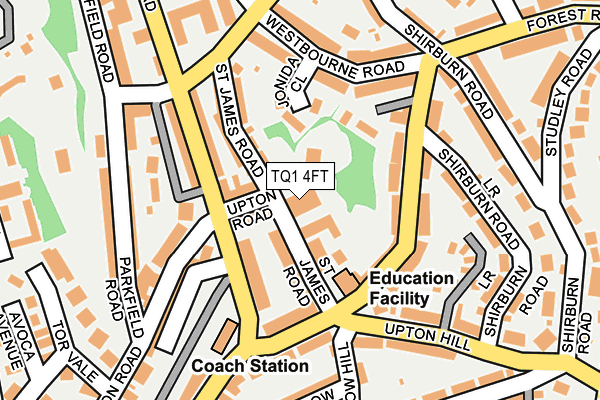 TQ1 4FT map - OS OpenMap – Local (Ordnance Survey)