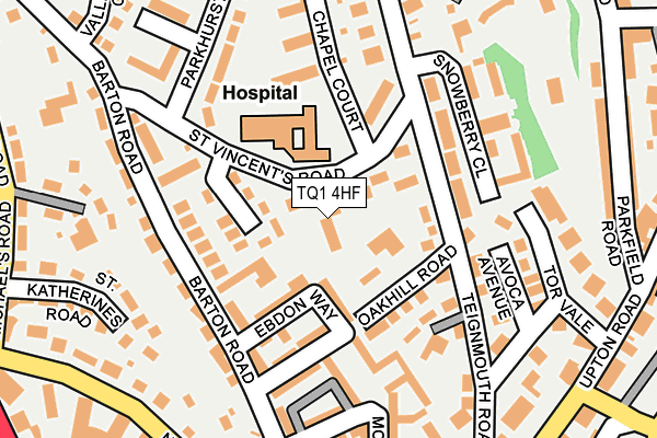 TQ1 4HF map - OS OpenMap – Local (Ordnance Survey)