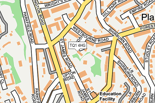 TQ1 4HG map - OS OpenMap – Local (Ordnance Survey)