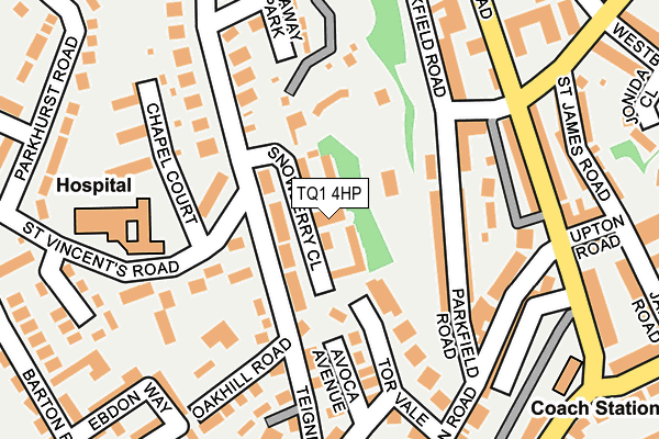 TQ1 4HP map - OS OpenMap – Local (Ordnance Survey)