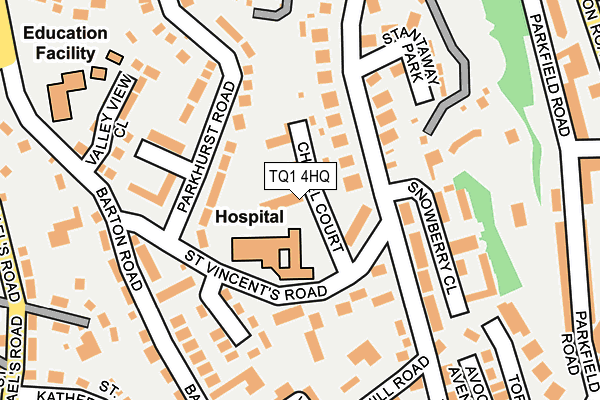 TQ1 4HQ map - OS OpenMap – Local (Ordnance Survey)