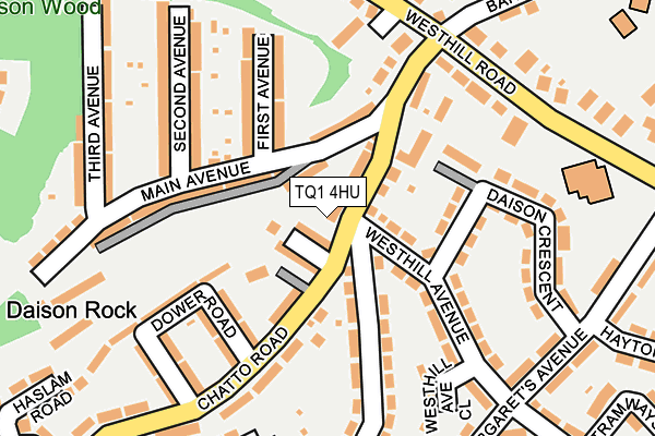 TQ1 4HU map - OS OpenMap – Local (Ordnance Survey)