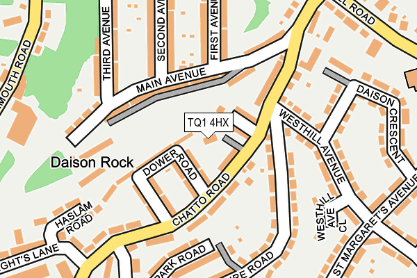 TQ1 4HX map - OS OpenMap – Local (Ordnance Survey)