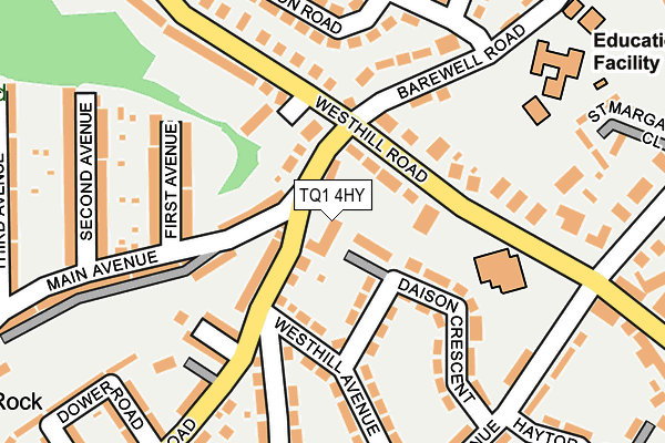 TQ1 4HY map - OS OpenMap – Local (Ordnance Survey)