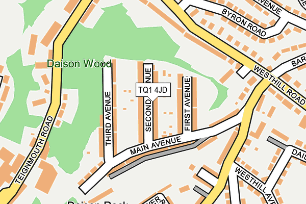 TQ1 4JD map - OS OpenMap – Local (Ordnance Survey)