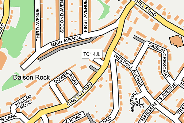 TQ1 4JL map - OS OpenMap – Local (Ordnance Survey)