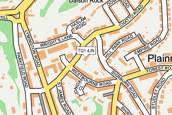 TQ1 4JN map - OS OpenMap – Local (Ordnance Survey)