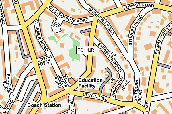 TQ1 4JR map - OS OpenMap – Local (Ordnance Survey)