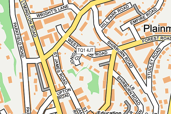 TQ1 4JT map - OS OpenMap – Local (Ordnance Survey)