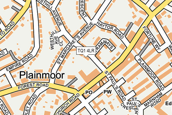 TQ1 4LR map - OS OpenMap – Local (Ordnance Survey)