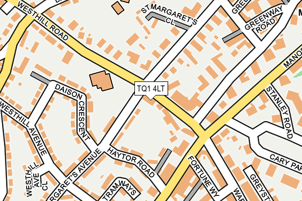 TQ1 4LT map - OS OpenMap – Local (Ordnance Survey)
