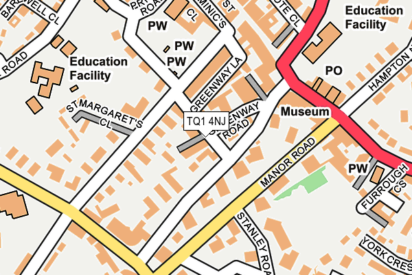 TQ1 4NJ map - OS OpenMap – Local (Ordnance Survey)