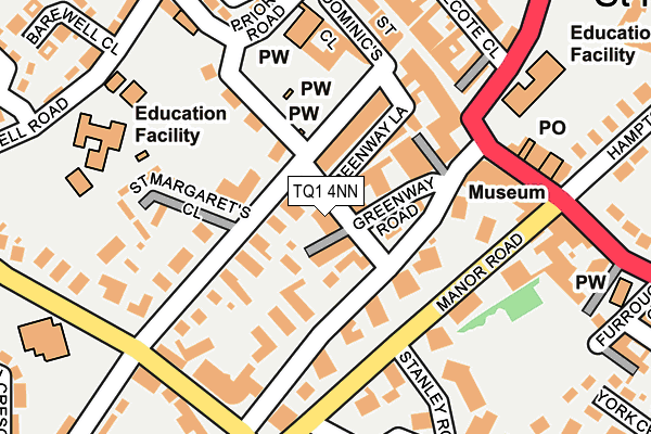 TQ1 4NN map - OS OpenMap – Local (Ordnance Survey)