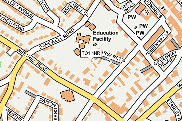 TQ1 4NR map - OS OpenMap – Local (Ordnance Survey)