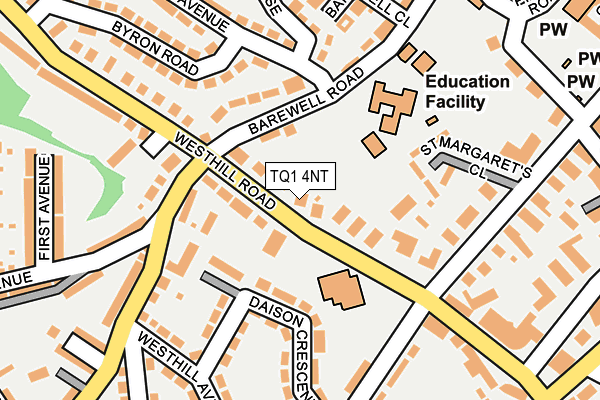 TQ1 4NT map - OS OpenMap – Local (Ordnance Survey)