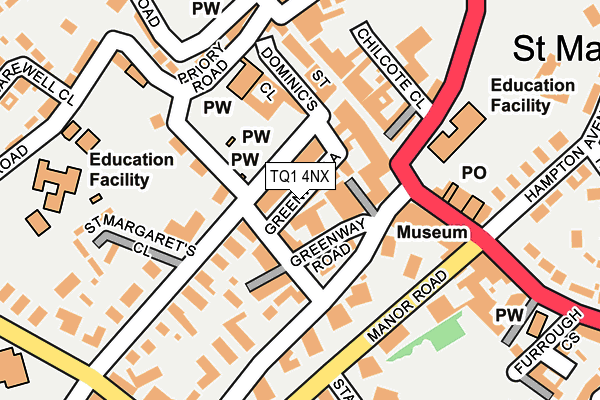 TQ1 4NX map - OS OpenMap – Local (Ordnance Survey)