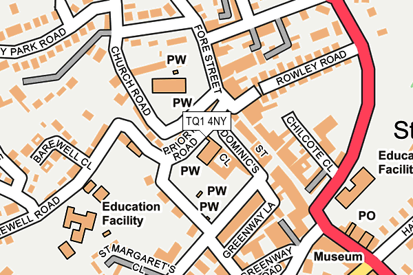 TQ1 4NY map - OS OpenMap – Local (Ordnance Survey)