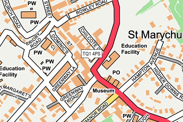 TQ1 4PS map - OS OpenMap – Local (Ordnance Survey)