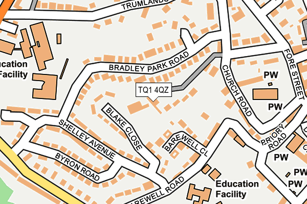 TQ1 4QZ map - OS OpenMap – Local (Ordnance Survey)