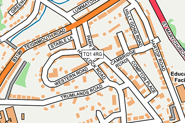 TQ1 4RG map - OS OpenMap – Local (Ordnance Survey)