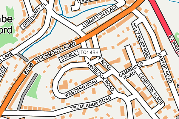TQ1 4RH map - OS OpenMap – Local (Ordnance Survey)