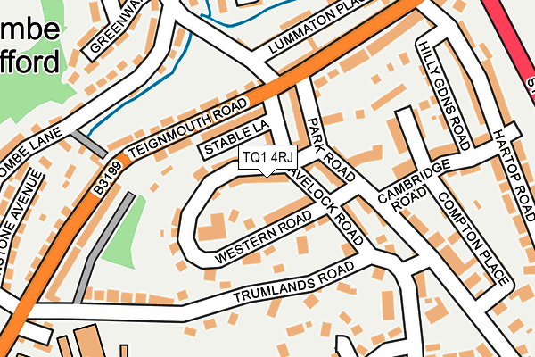 TQ1 4RJ map - OS OpenMap – Local (Ordnance Survey)