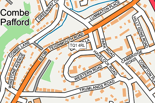 TQ1 4RL map - OS OpenMap – Local (Ordnance Survey)