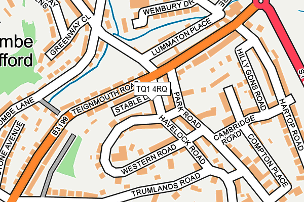 TQ1 4RQ map - OS OpenMap – Local (Ordnance Survey)