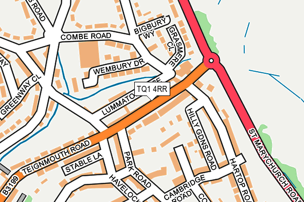 TQ1 4RR map - OS OpenMap – Local (Ordnance Survey)