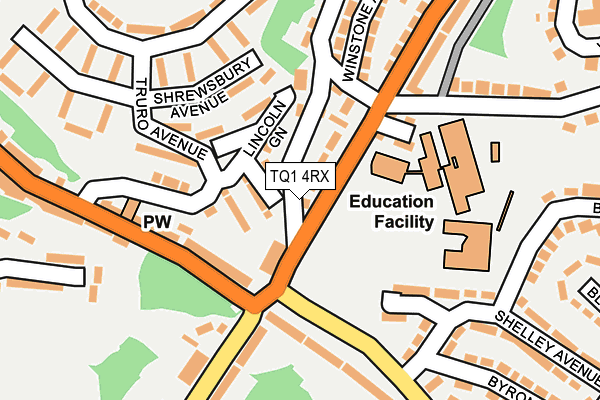 TQ1 4RX map - OS OpenMap – Local (Ordnance Survey)