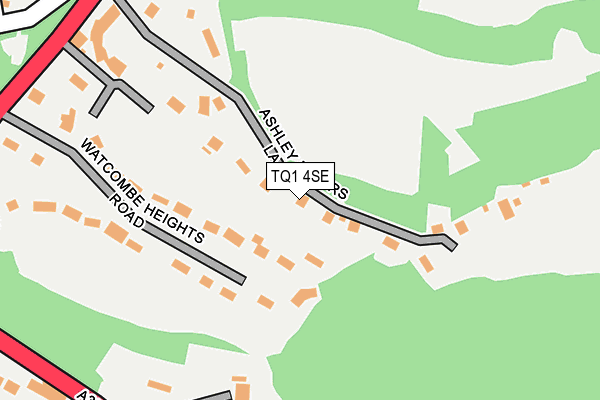 TQ1 4SE map - OS OpenMap – Local (Ordnance Survey)