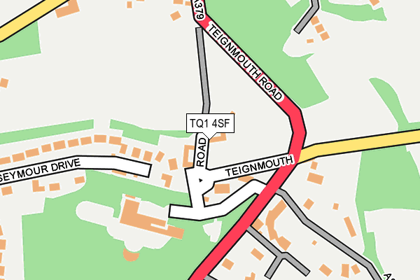 TQ1 4SF map - OS OpenMap – Local (Ordnance Survey)
