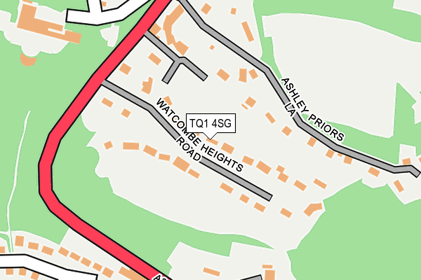 TQ1 4SG map - OS OpenMap – Local (Ordnance Survey)