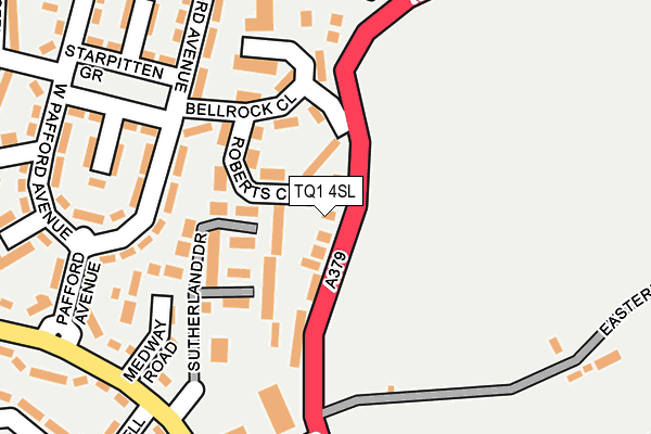 TQ1 4SL map - OS OpenMap – Local (Ordnance Survey)